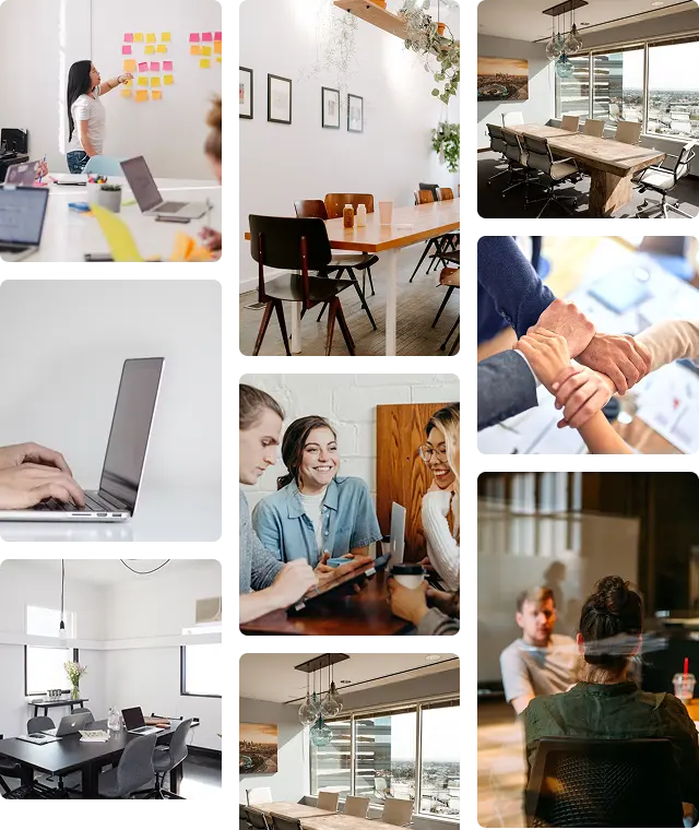 Qinerja workspace collage